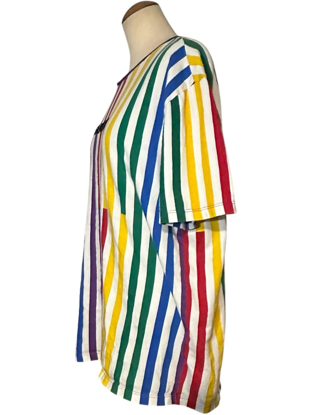 Guess x J Balvin La Familia Rainbow Striped Shirt Multicolor Size M - Picture 3 of 6